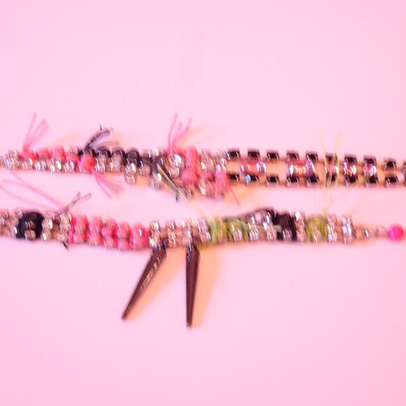 Joomi Lim Women's Onxy and Gemstone Cystal Fringe Link Bracelet NWOT 158 - Picture 9 of 9